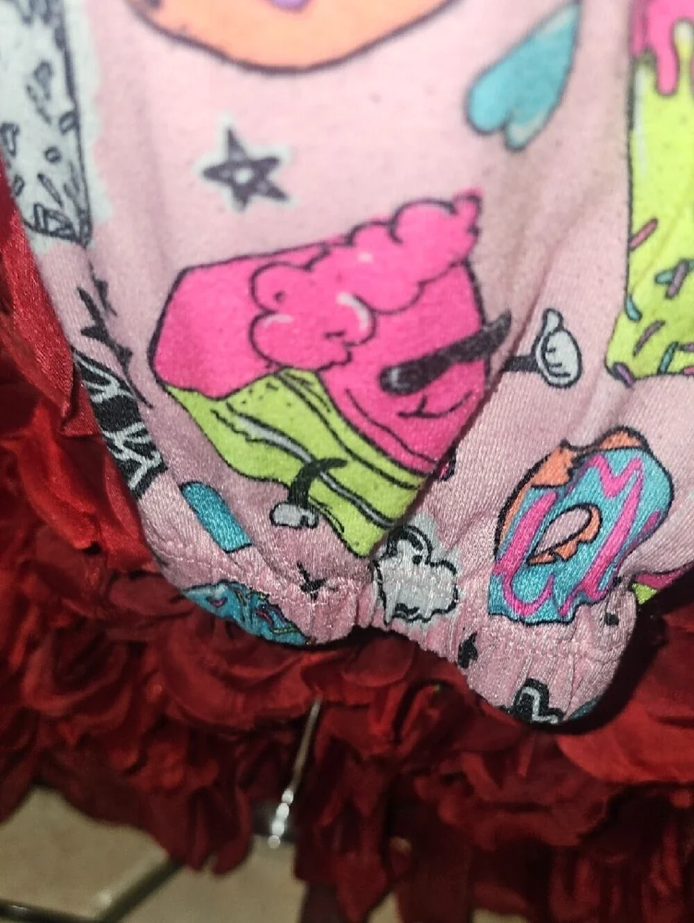 Justice Girls Pink Sweet Treats Pajama Bottoms Size 10